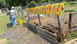 Photo of Bonner Center Community Garden Compost Bin in Daytona Beach, FL.